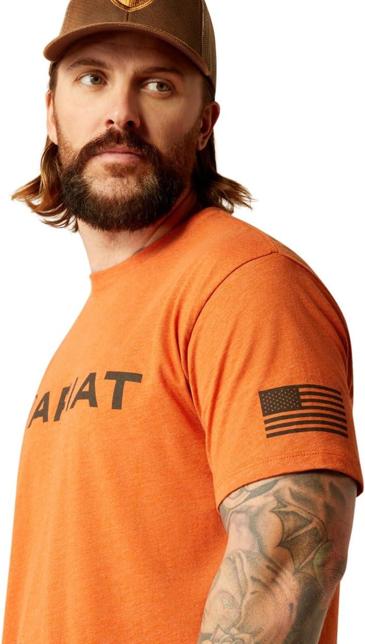 imageARIAT Mens Barb Shield TShirtAdobe Heather