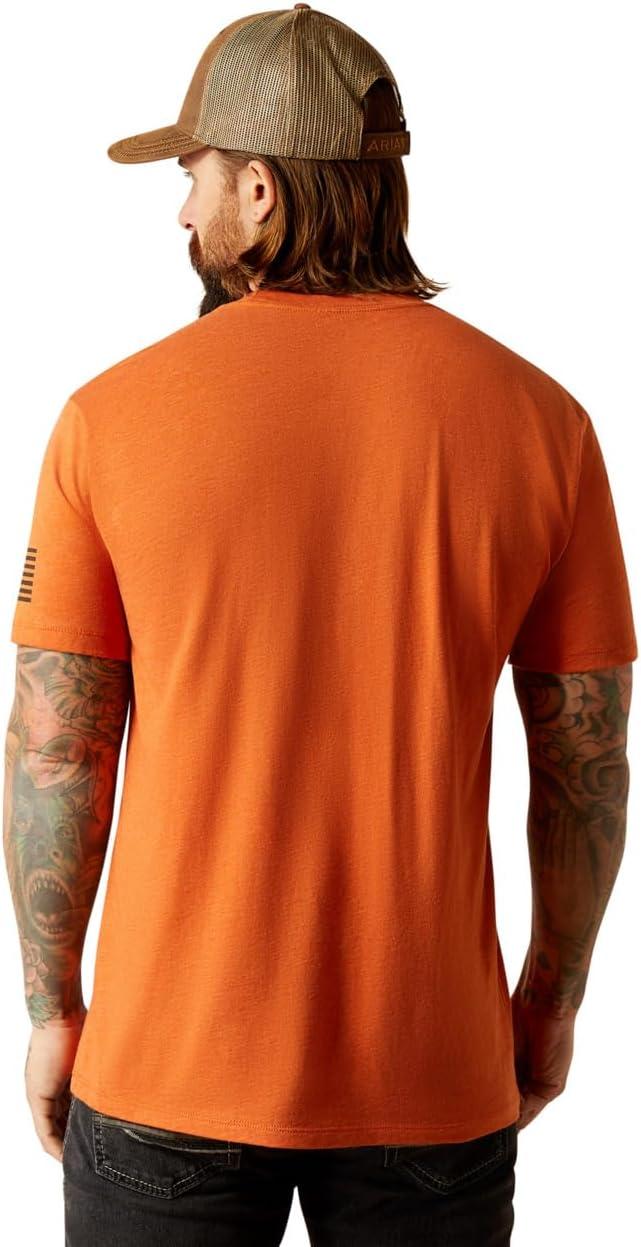 imageARIAT Mens Barb Shield TShirtAdobe Heather