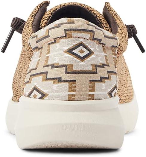 imageARIAT Mens Hilo Stretch SneakerHeathered SandCream Aztec Print