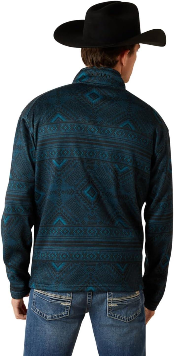 imageARIAT Mens Khaki Caldwell Reinforced Snap SweaterDark Teal Southwest
