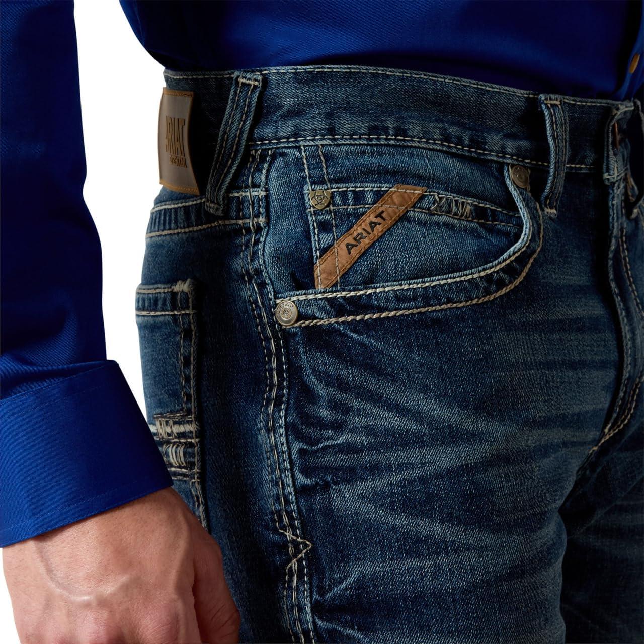 imageARIAT Mens M2 Relaxed Stretch Adkins Boot Cut JeanSummit