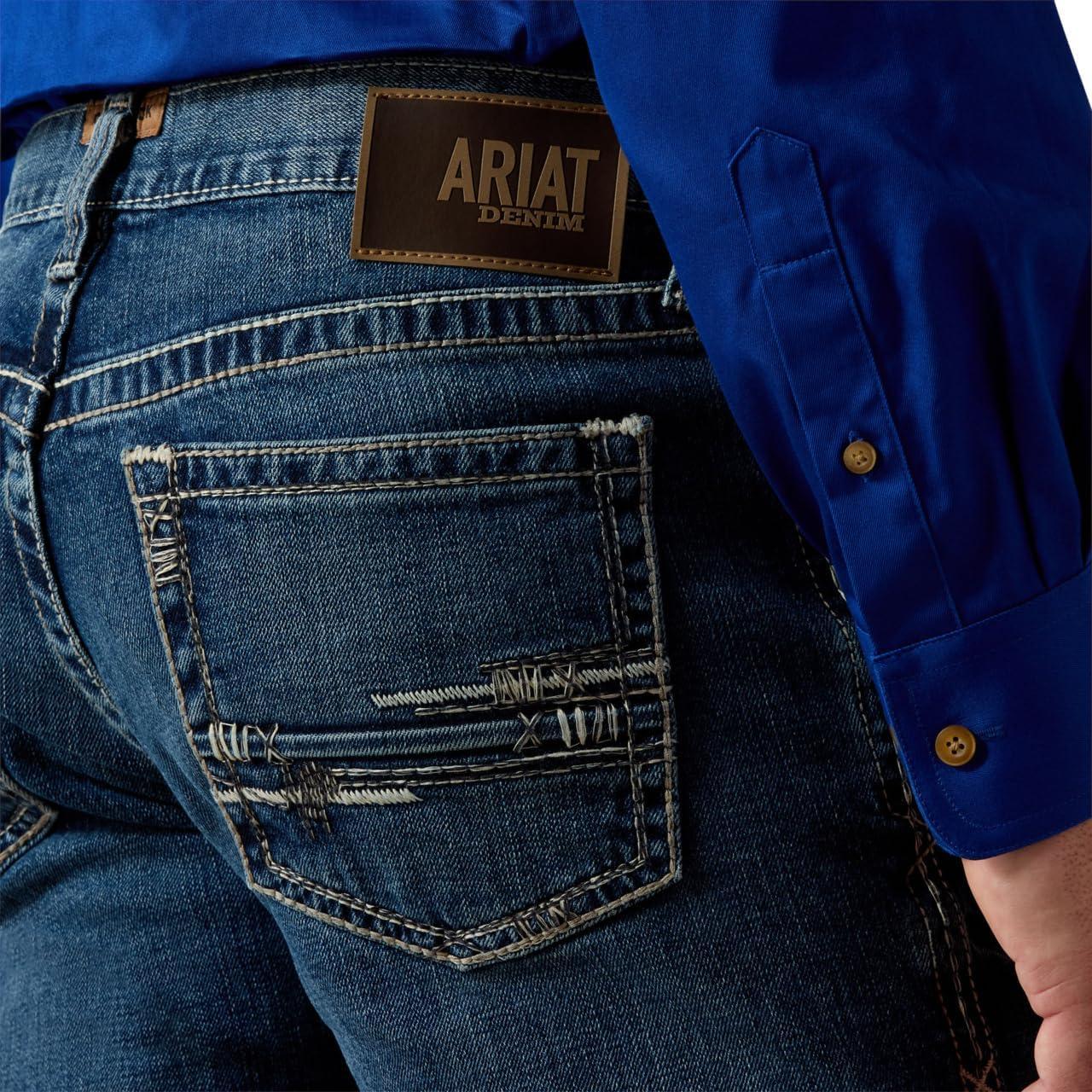 imageARIAT Mens M2 Relaxed Stretch Adkins Boot Cut JeanSummit