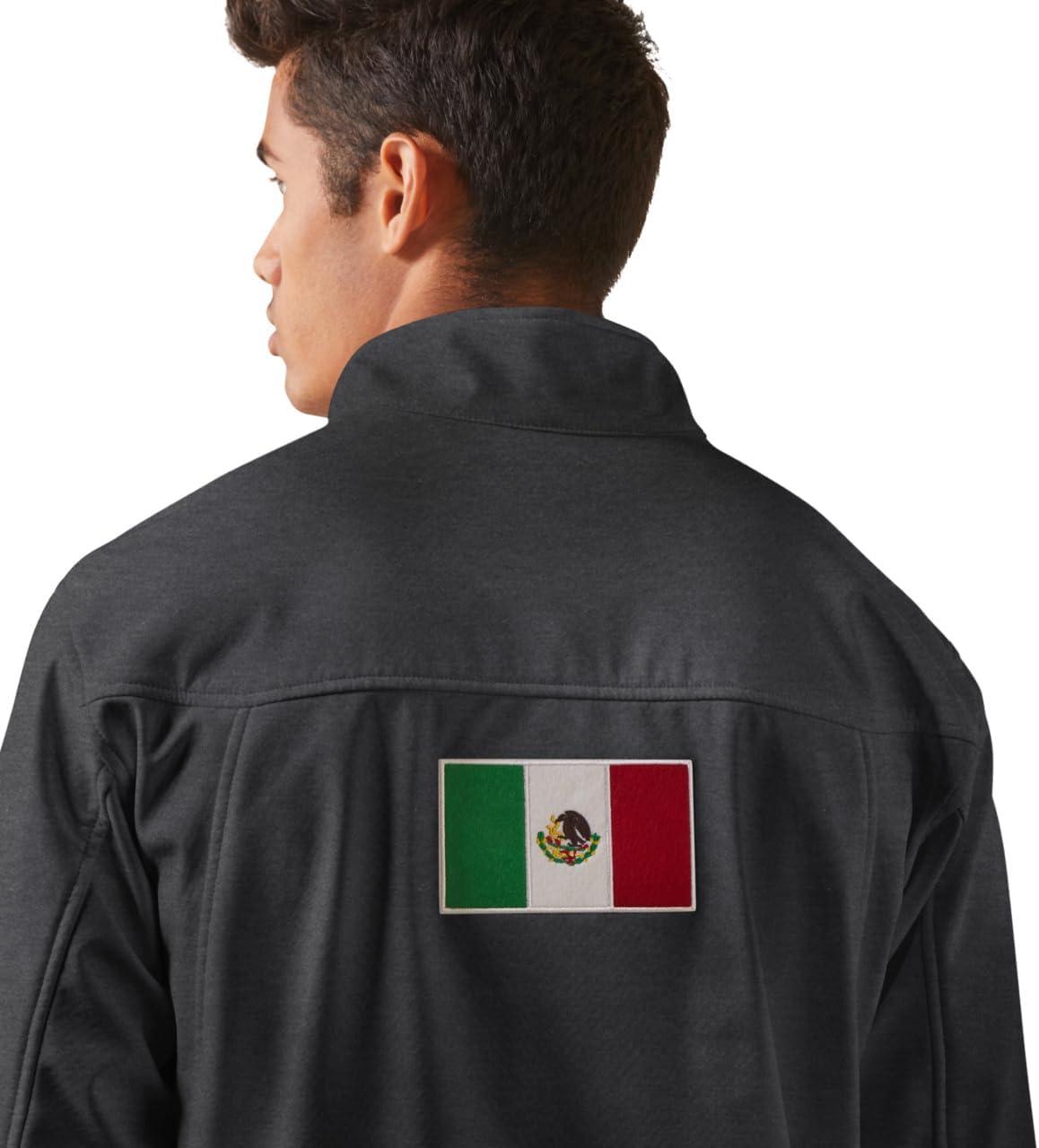 imageARIAT Mens New Team Softshell Mexico Jacket BlackCharcoal