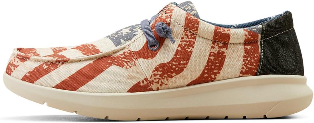 imageARIAT Mens P27779mFooCharcoalAmerican Flag Print