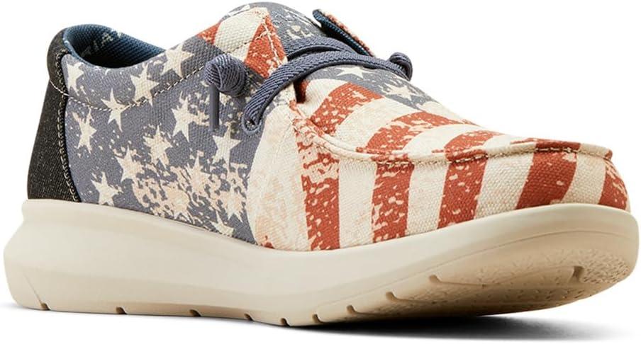 imageARIAT Mens P27779mFooCharcoalAmerican Flag Print