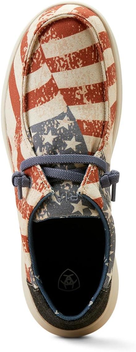 imageARIAT Mens P27779mFooCharcoalAmerican Flag Print