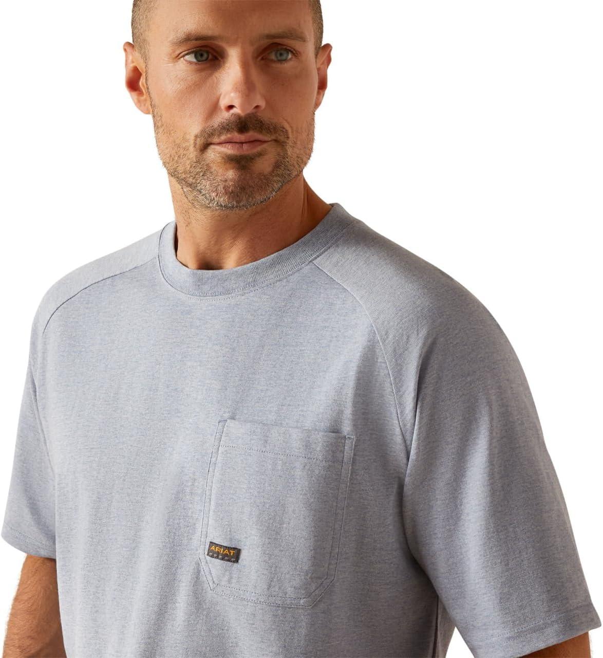 imageARIAT Mens Rebar Cotton Strong TShirtInfinity Heather