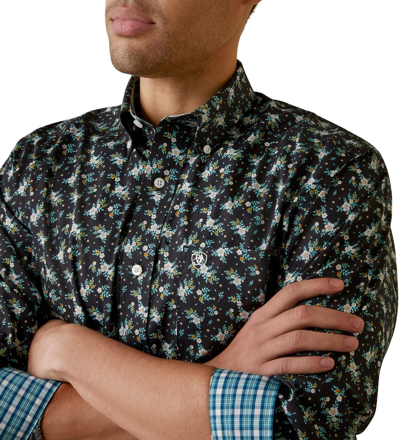 imageARIAT Mens Wrinkle Free Camdyn Fitted ShirtNavy