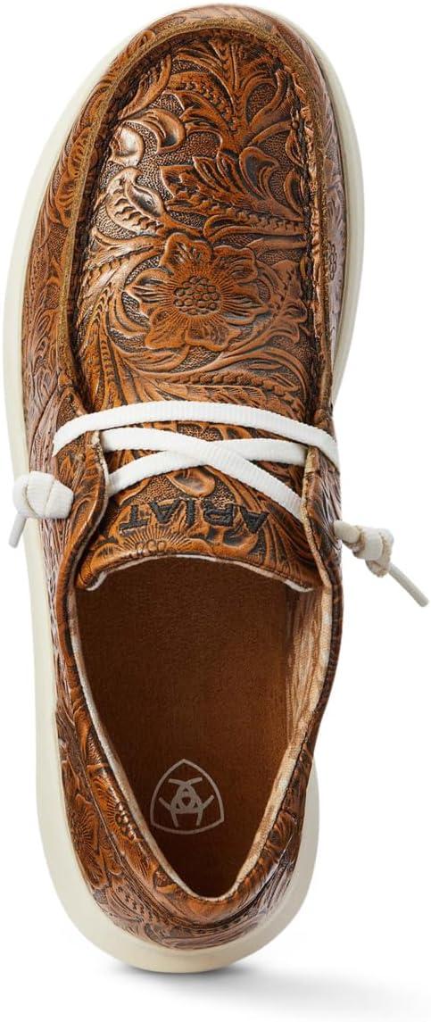 imageARIAT Unisex Youth Hilo ShoeBrown Floral Emboss