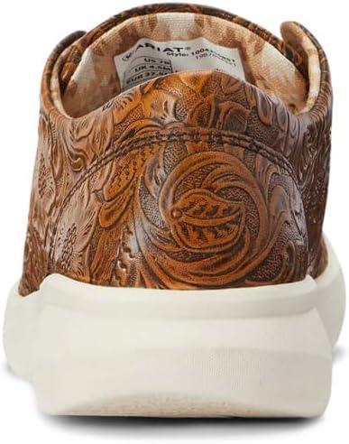 imageARIAT Unisex Youth Hilo ShoeBrown Floral Emboss