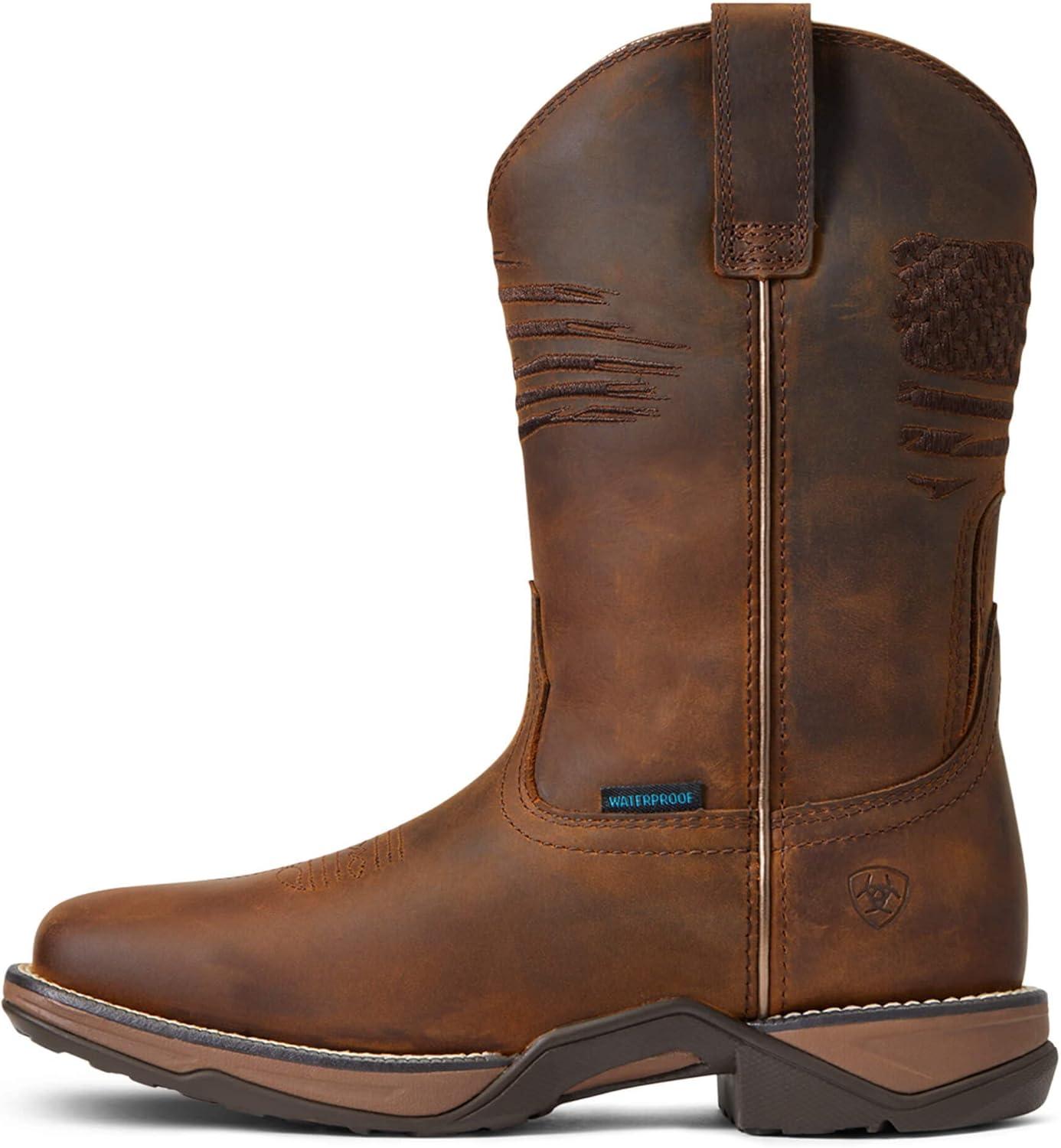 imageARIAT Womens Anthem Patriot Waterproof Western BootDistressed Brown