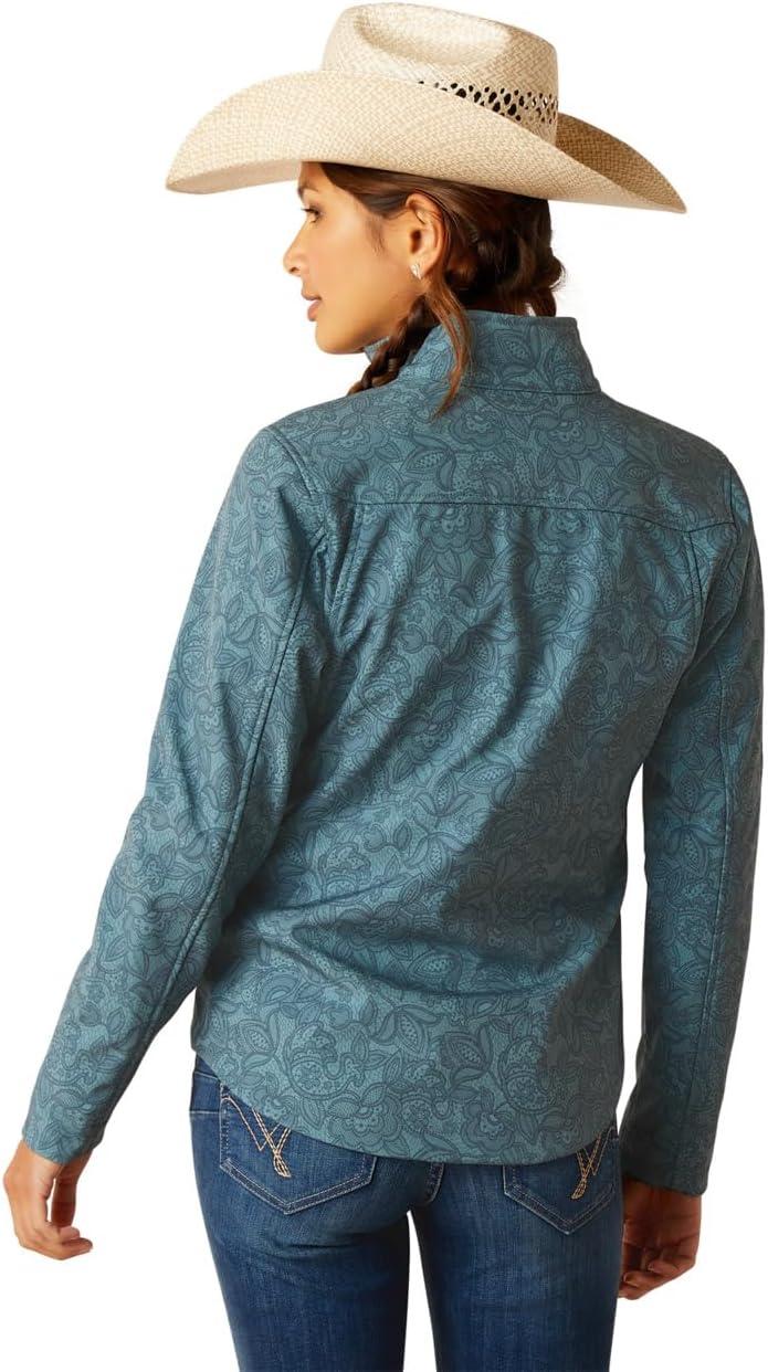 imageARIAT Womens New Team Softshell Jacket BlackMineral Red