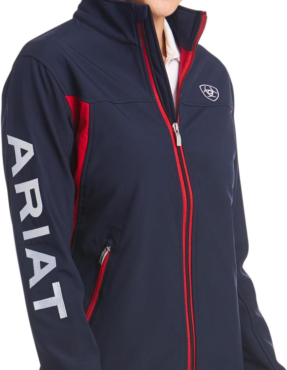 imageARIAT Womens New Team Softshell Jacket BlackNavyRed