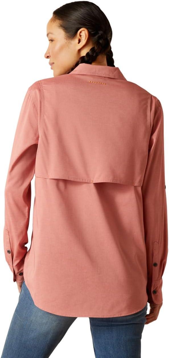 imageARIAT Womens Rebar Made Tough Durastretch Work ShirtJester Red Heather