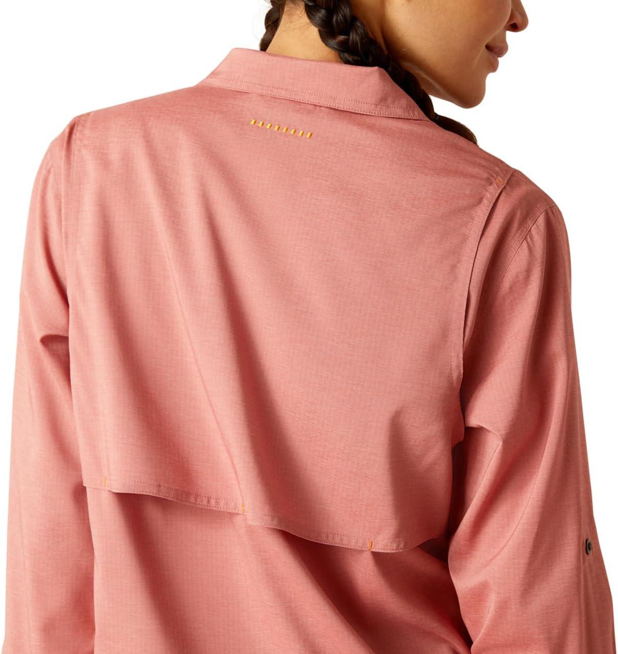 imageARIAT Womens Rebar Made Tough Durastretch Work ShirtJester Red Heather