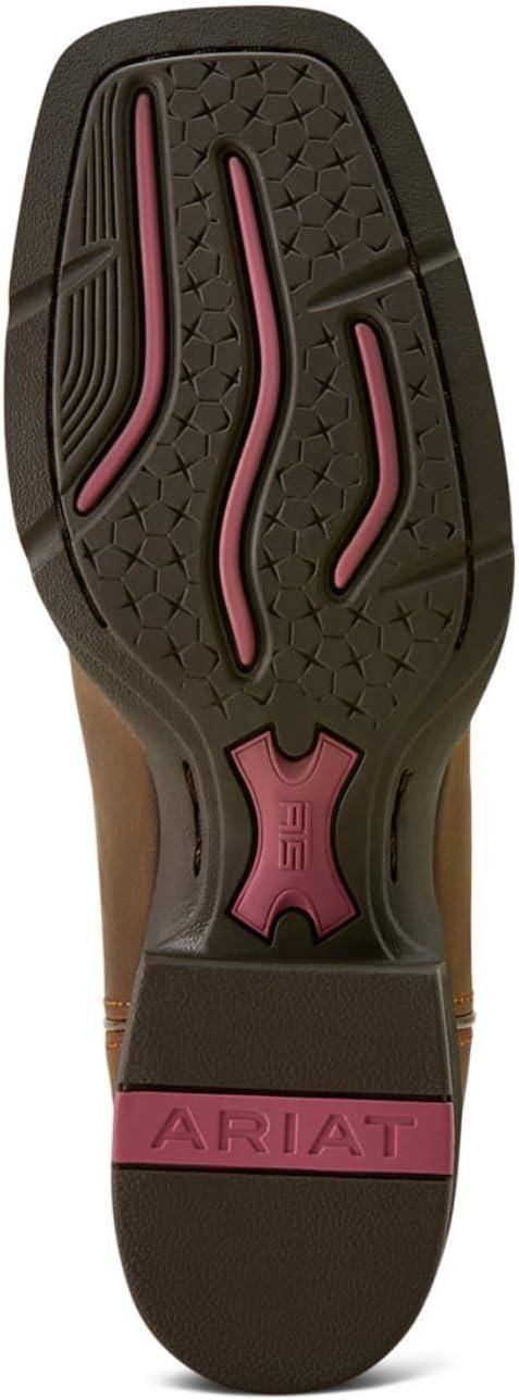 imageARIAT Womens Round Up Wide Square Toe Stretchfit Western BootSassy Brown