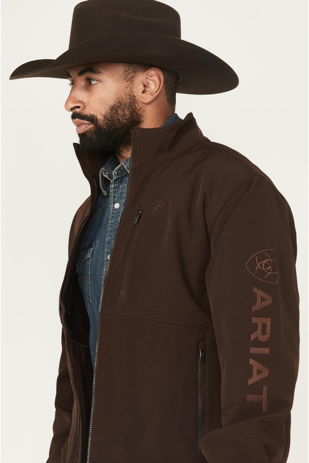imageARIAT mens Logo Softshell JacketBrown
