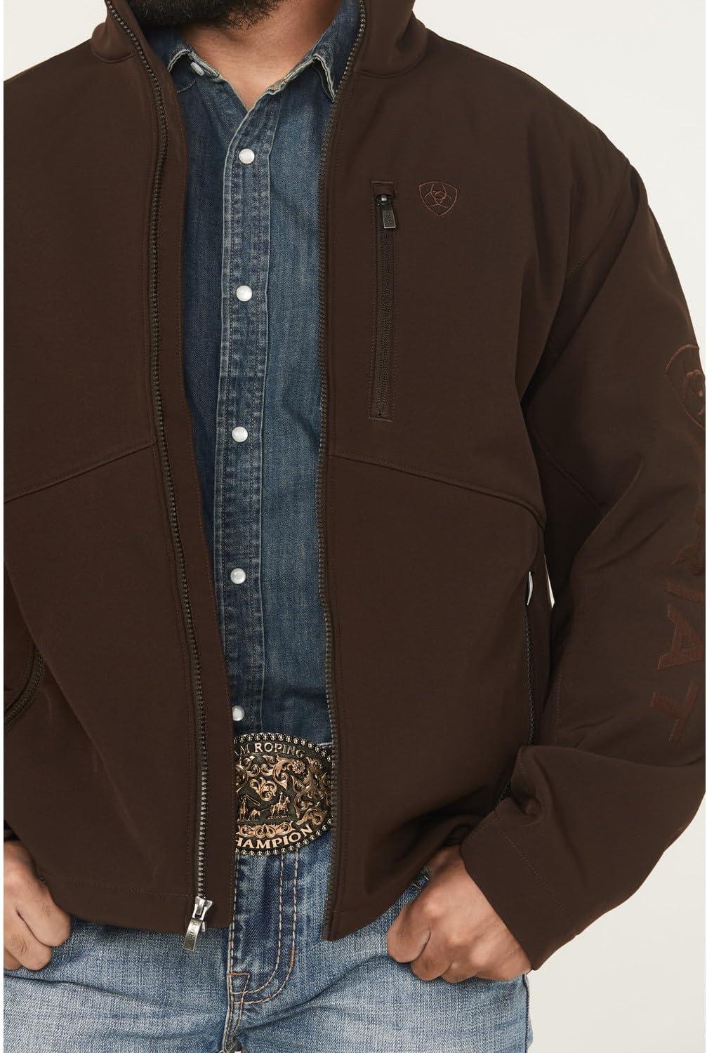 imageARIAT mens Logo Softshell JacketBrown
