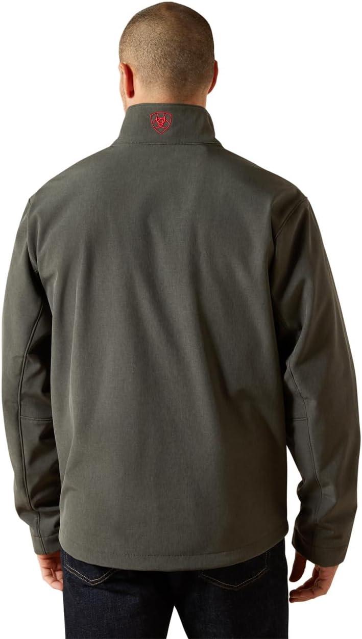 imageARIAT mens Logo Softshell JacketCharcoalAmericana