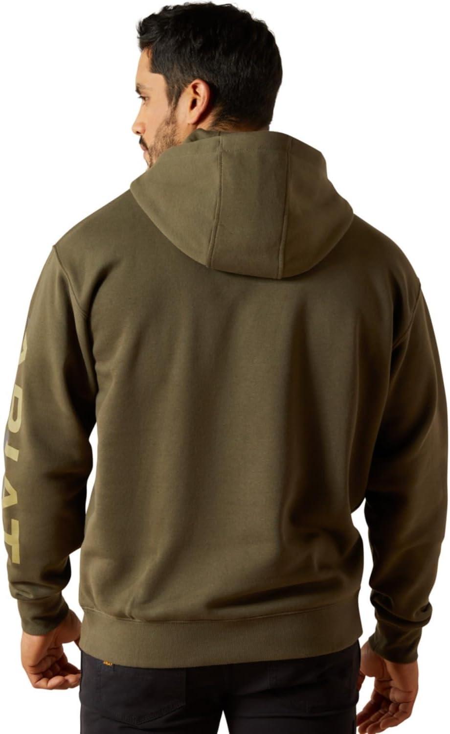 imageARIAT mens Rebar Lightweight Logo HoodieGrape Leaf
