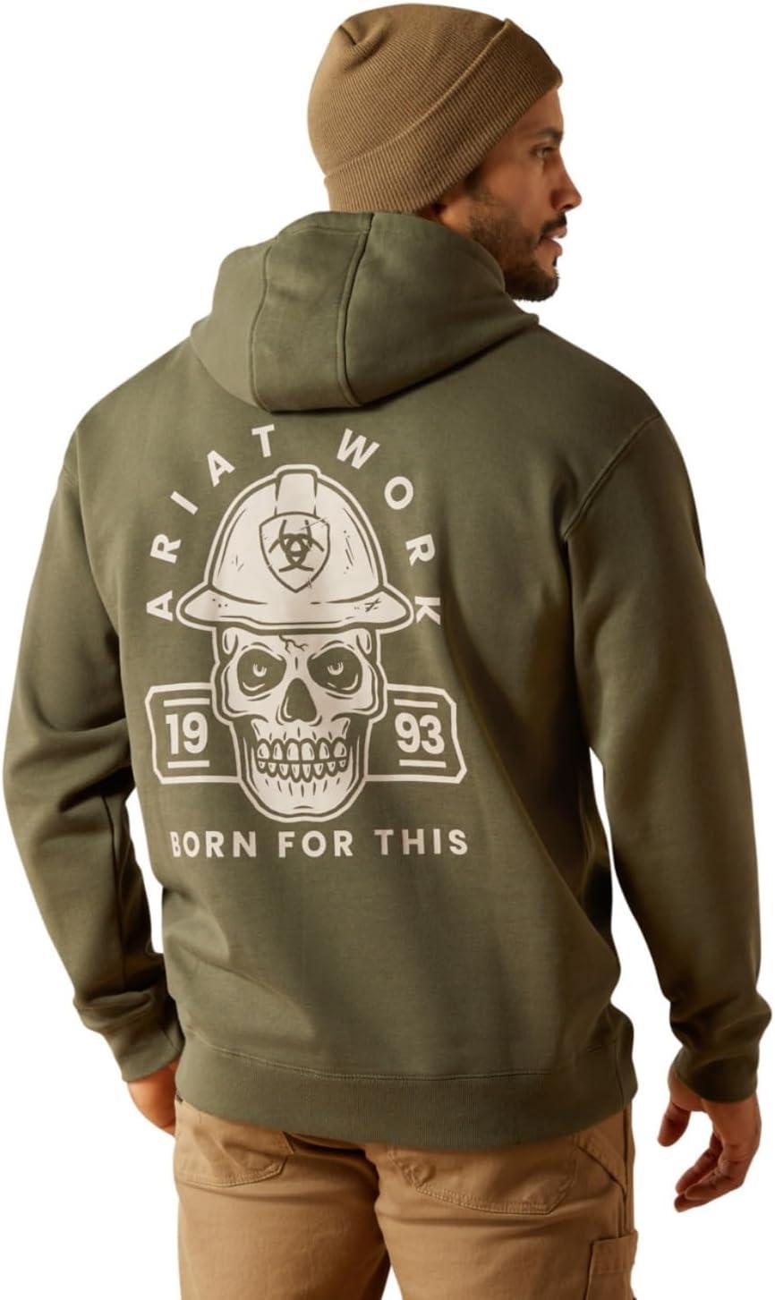 imageARIAT mens Rebar Workman Hardhead HoodieGrape Leaf