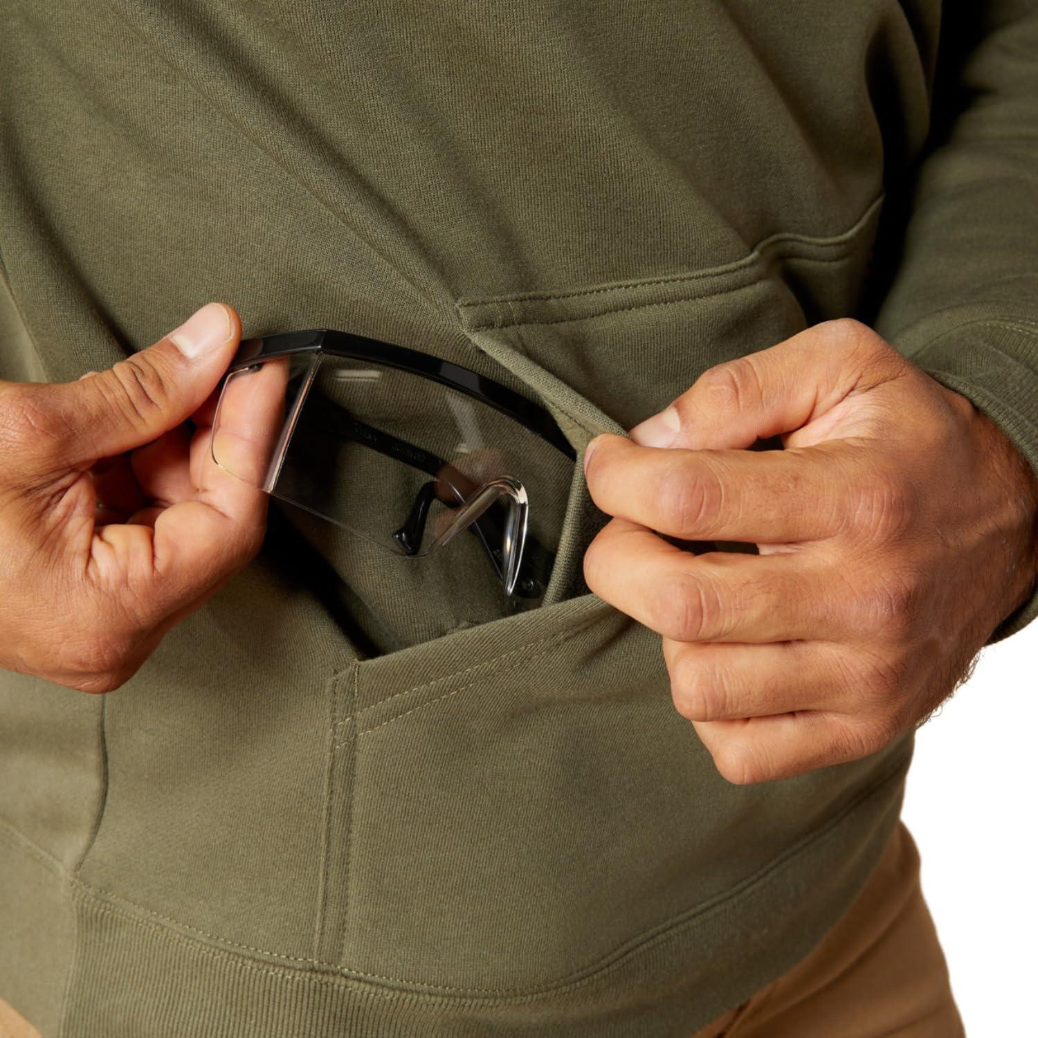 imageARIAT mens Rebar Workman Hardhead HoodieGrape Leaf