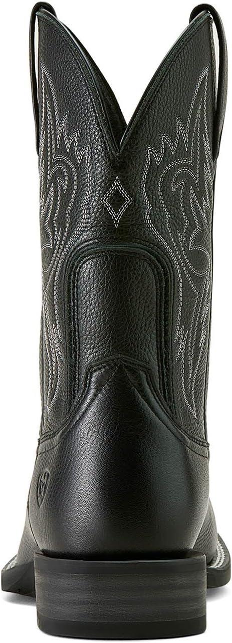 imageARIAT mens Western Big Rig Wide Square Toe Cowboy BootBlack Deertan