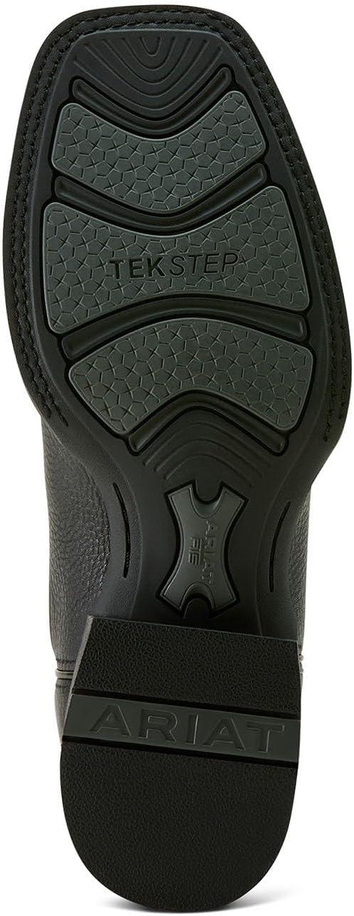 imageARIAT mens Western Big Rig Wide Square Toe Cowboy BootBlack Deertan