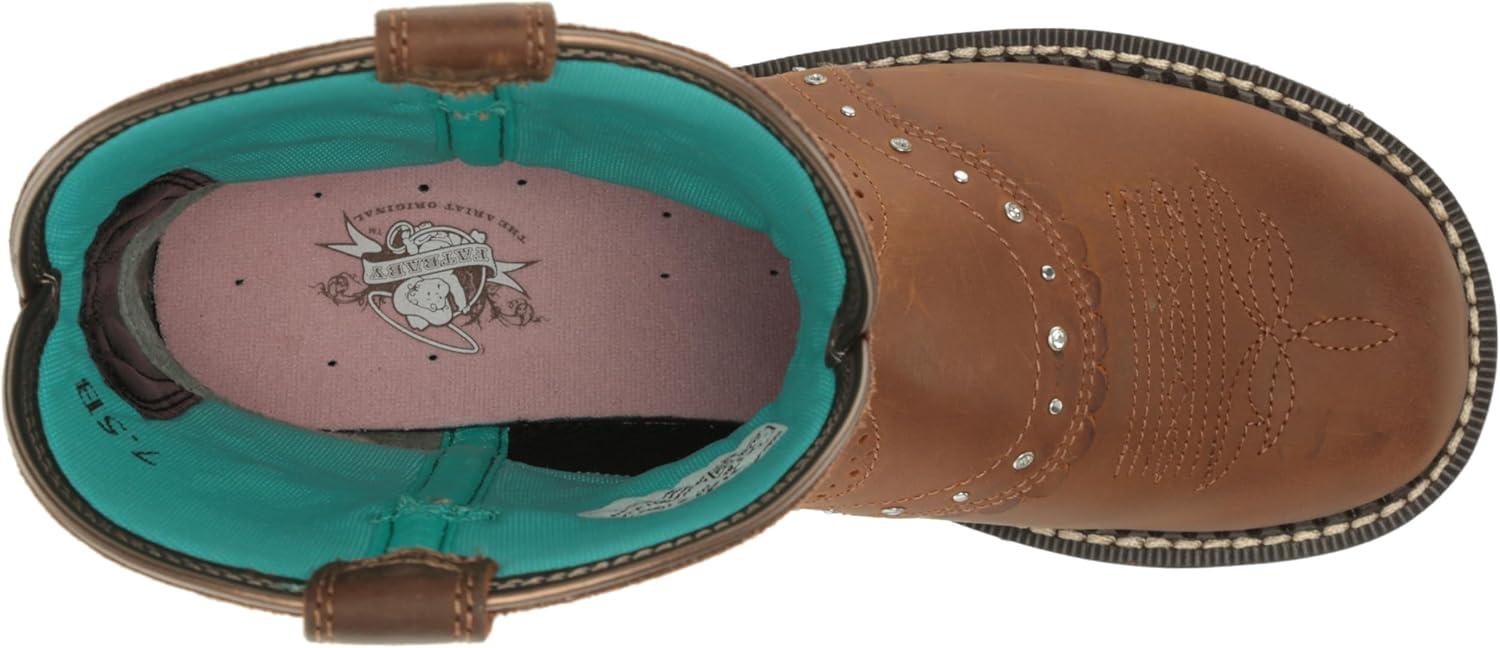 imageARIAT womens Gembaby Western BootDistressed BrownCopper Metallic