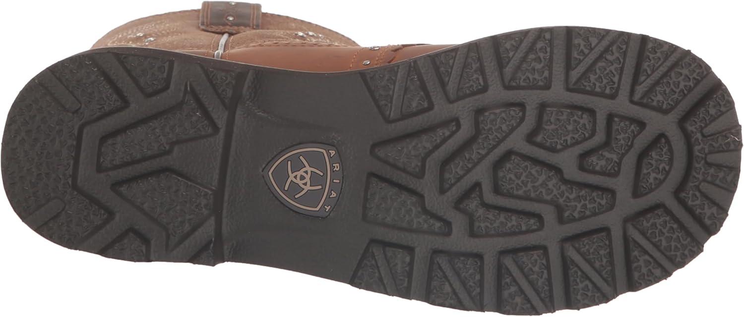 imageARIAT womens Gembaby Western BootDistressed BrownCopper Metallic