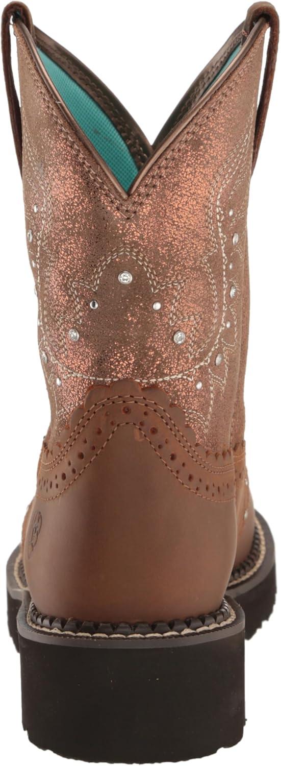 imageARIAT womens Gembaby Western BootDistressed BrownCopper Metallic