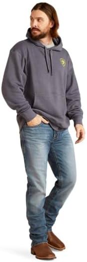 imageAriat Mens Hooded SweatshirtGradient Badge Odyssey Gray Heather