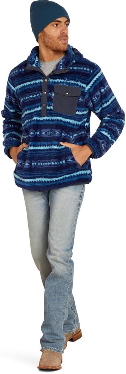 imageAriat Mens Hooded SweatshirtPolar Bear Fleece Blue Depths Serape