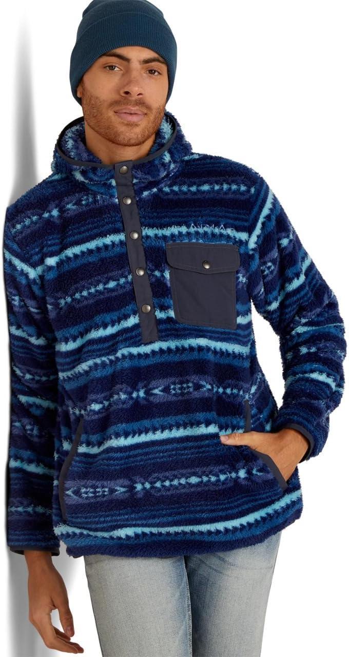 imageAriat Mens Hooded SweatshirtPolar Bear Fleece Blue Depths Serape