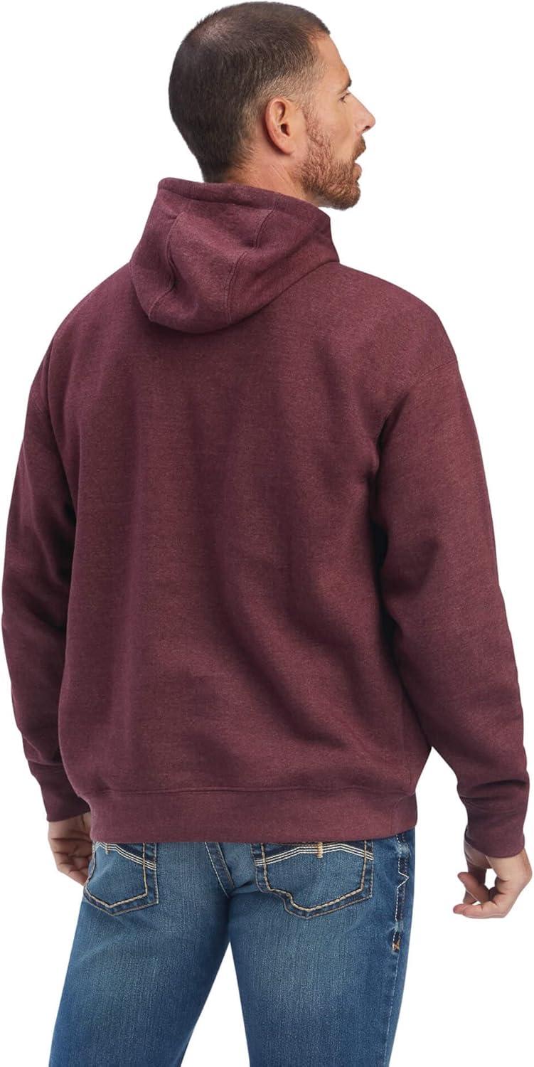 imageAriat Mens Hooded SweatshirtSouthwest Block Malbec Heather