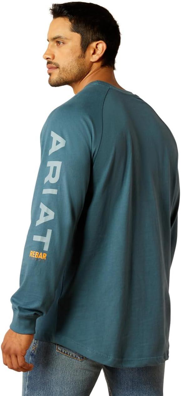 imageAriat Mens Rebar Cotton Strong Graphic TShirtStargazerSmoke Blue