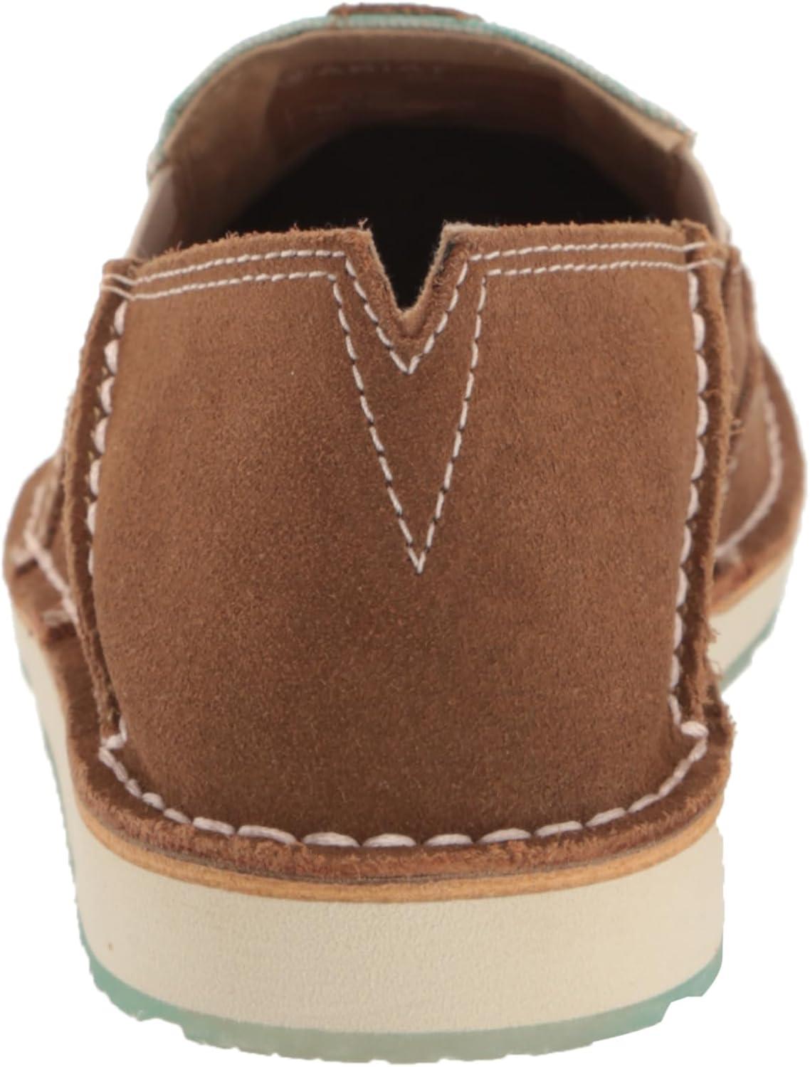 imageAriat Womens Cruiser Casual ShoeTan SuedeTurquoise Boquillas Print