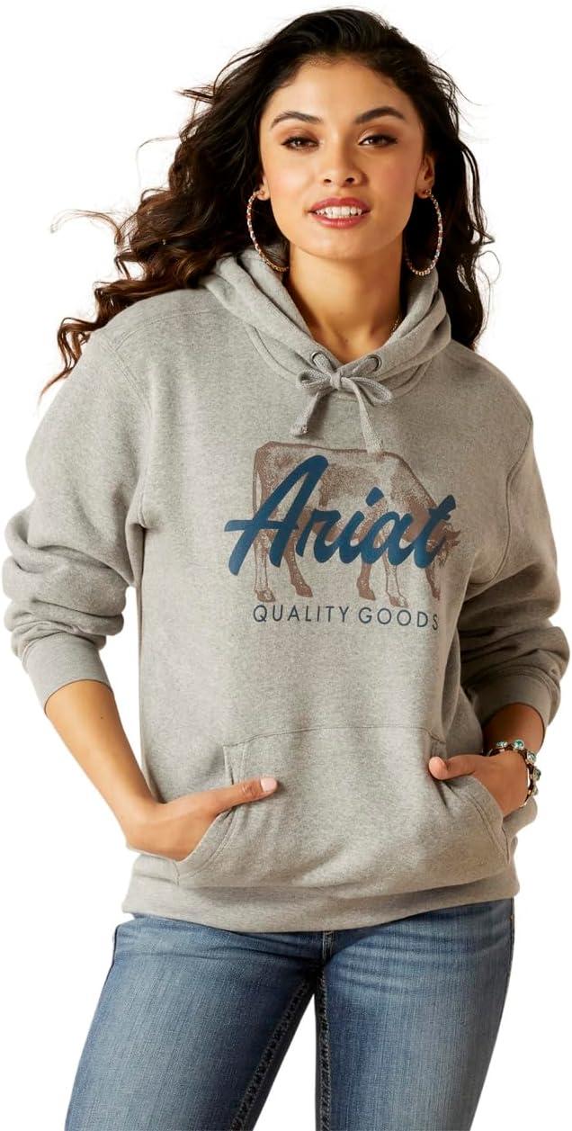imageAriat Womens Hooded SweatshirtReal Grazing Heather Grey