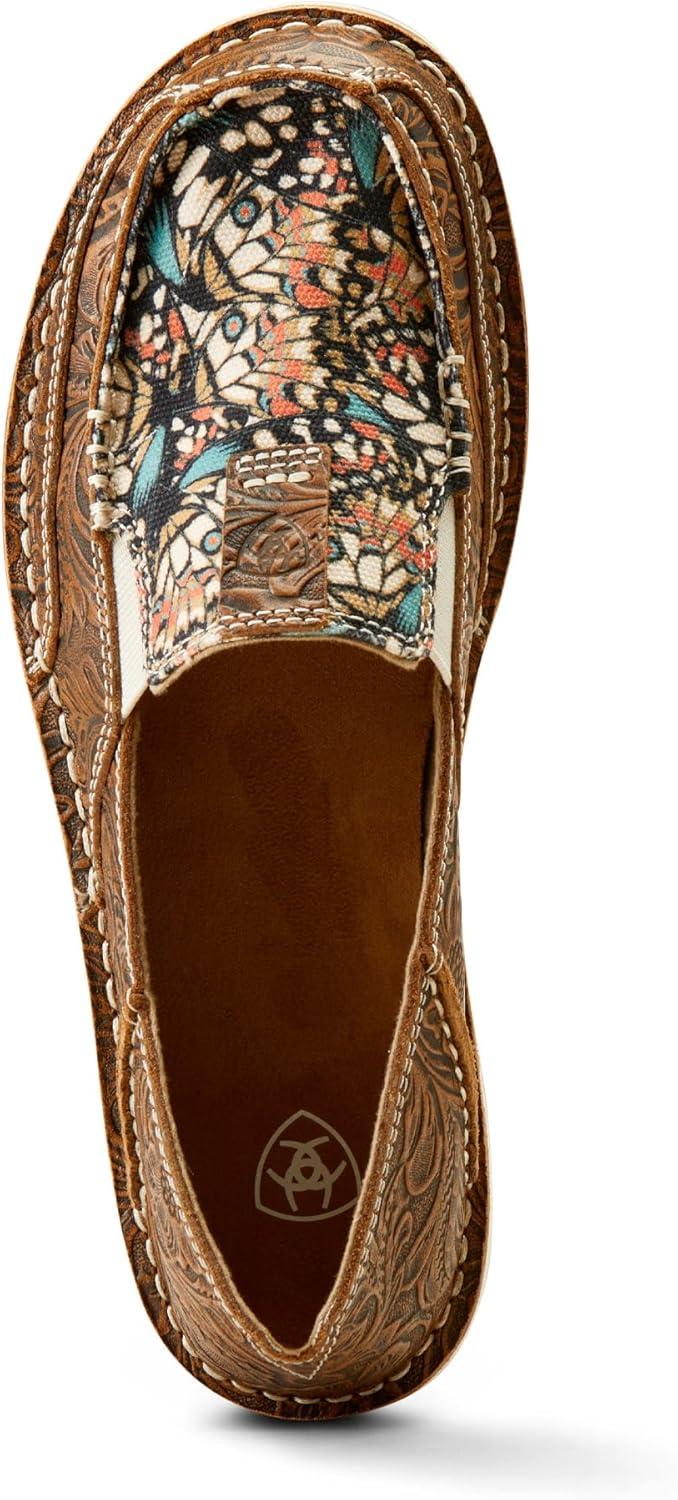 imageAriat Womens Kirby Fitted ButtonDown ShirtMariposaBrown Floral Emboss