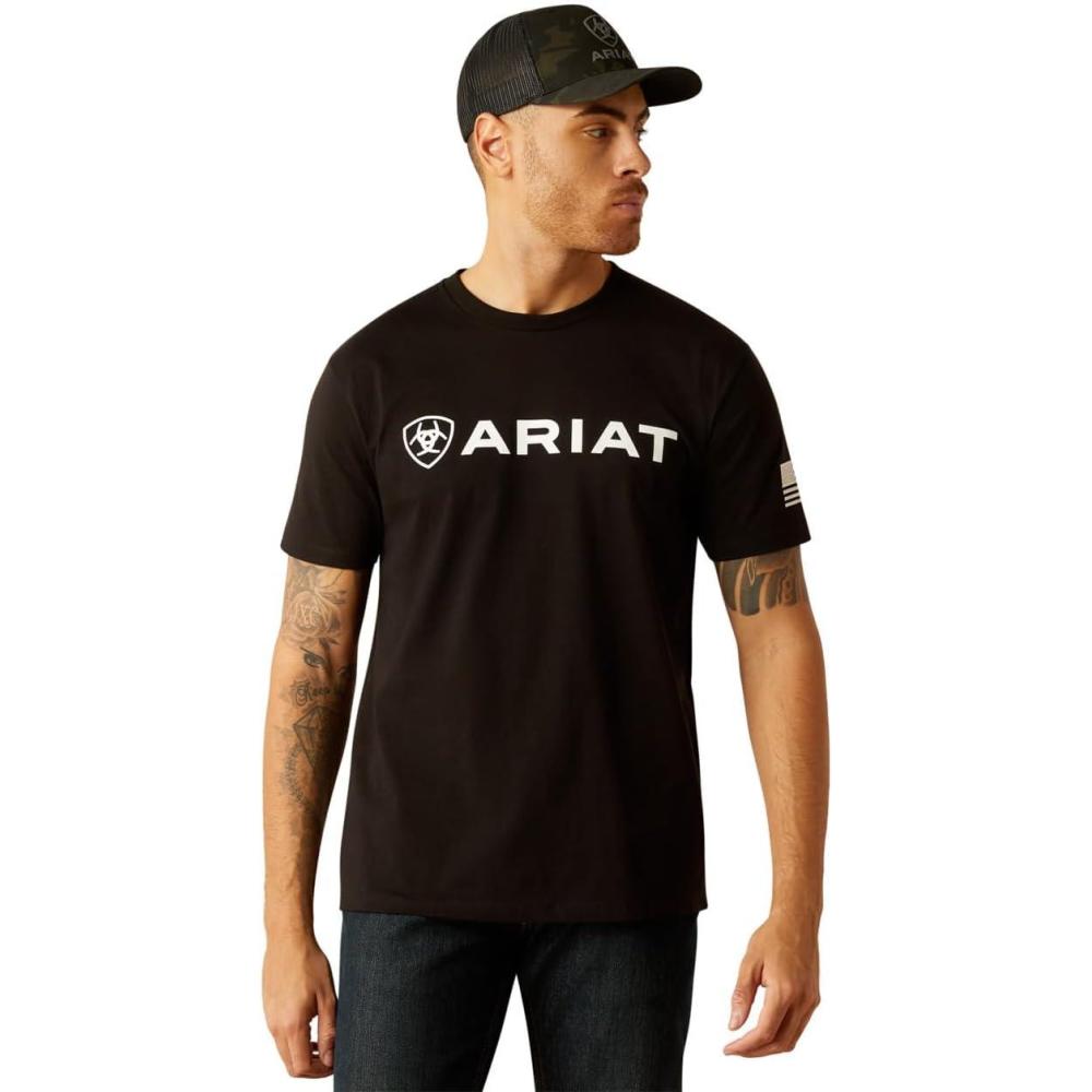 imageARIAT Mens Barb Shield TShirtBlack
