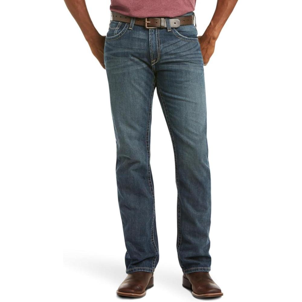 imageARIAT Mens M5 Straight Stretch Remming Stackable Straight Leg JeanDeadrun