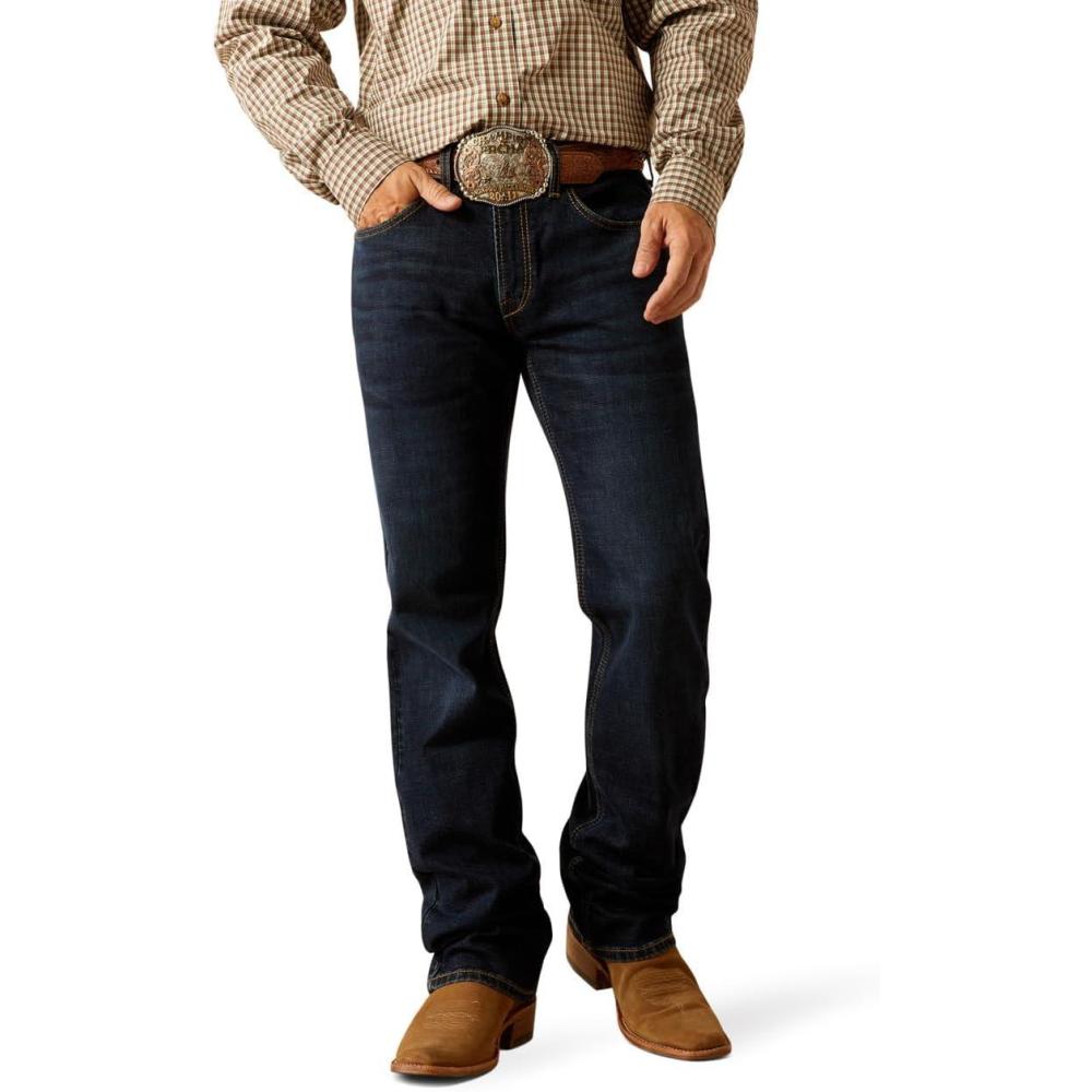 imageARIAT Mens M5 Straight Stretch Remming Stackable Straight Leg JeanTurner