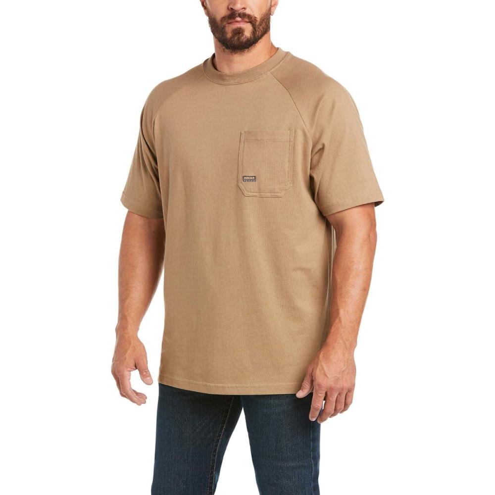 imageARIAT Mens Rebar Cotton Strong TShirtKhaki