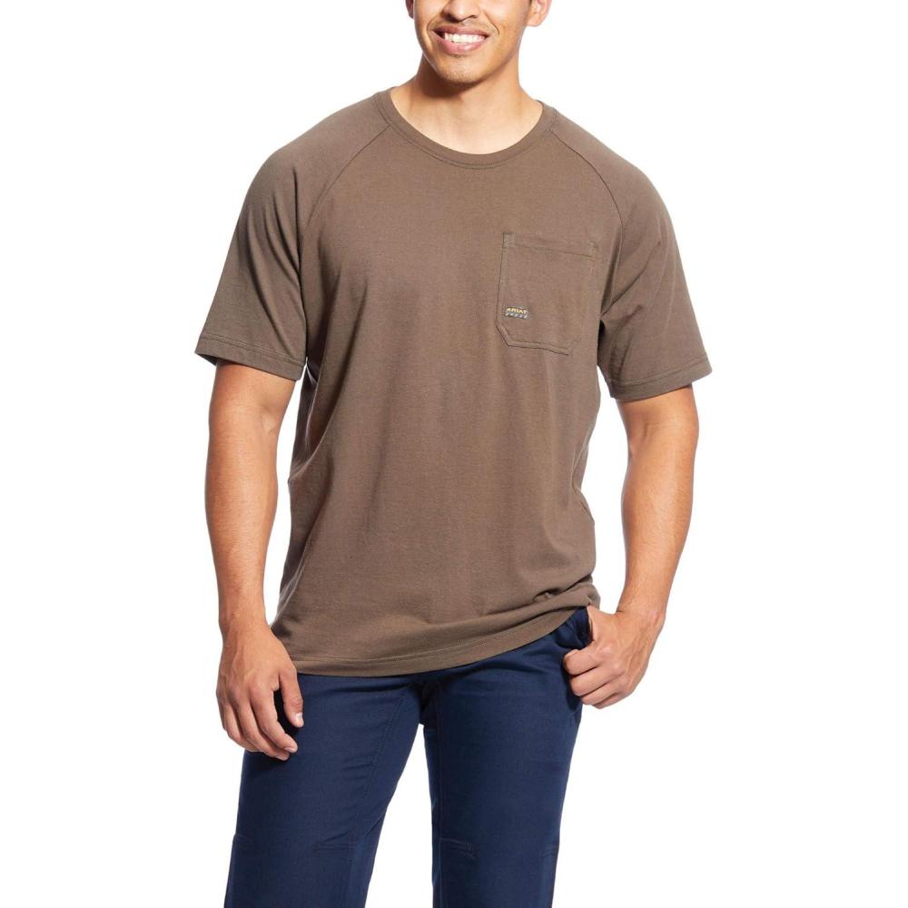 imageARIAT Mens Rebar Cotton Strong TShirtMoss