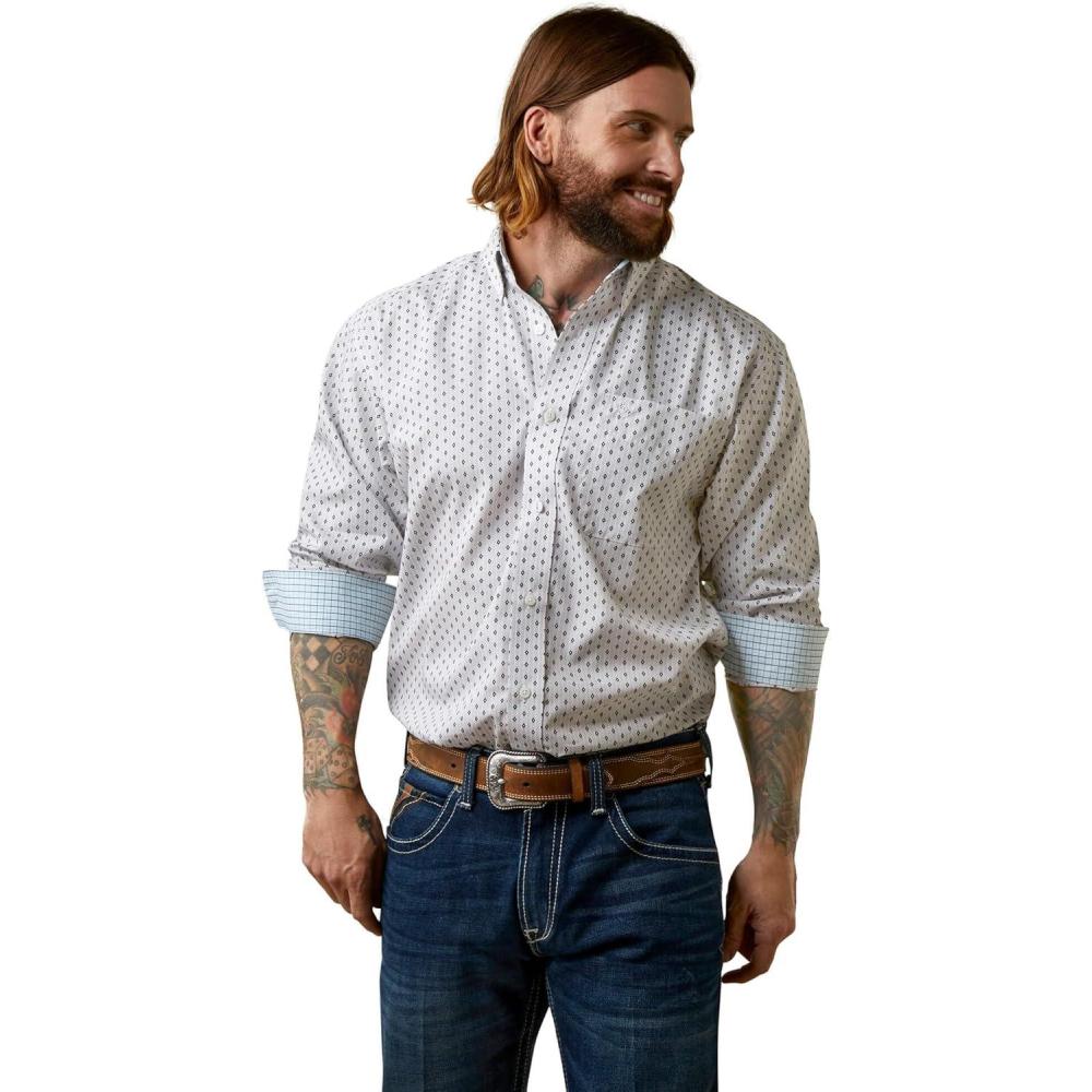 imageARIAT Mens Wrinkle Free Coleman Classic Fit ShirtGrey