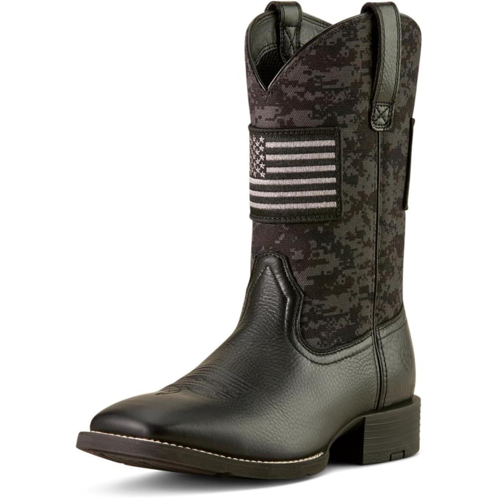 imageARIAT Sport Patriot Mens BootBlack DeertanBlack Camo Print