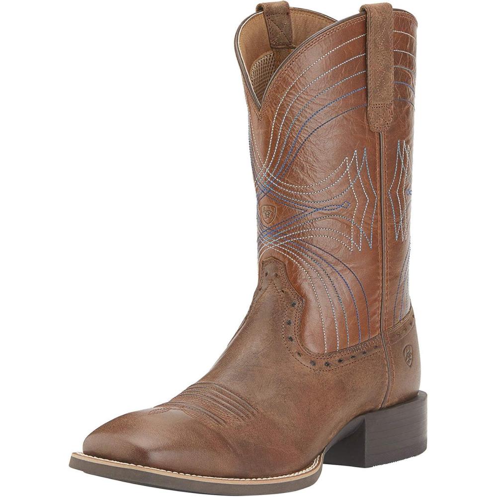 imageARIAT Sport Western Wide Square Toe Mens BootSandstormCoyote Brown