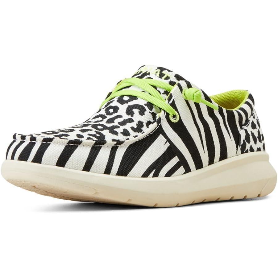 imageARIAT Unisex Youth Hilo ShoeBlack White Animal Print