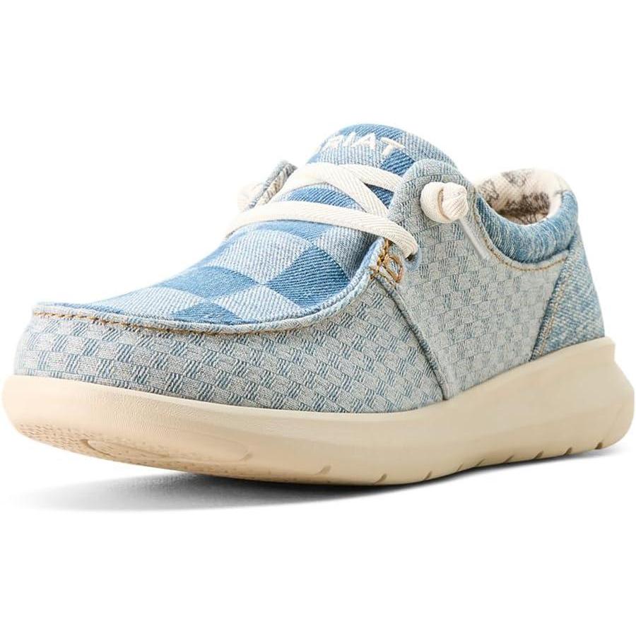 imageARIAT Unisex Youth Hilo ShoeMixed Light Checkered Denim