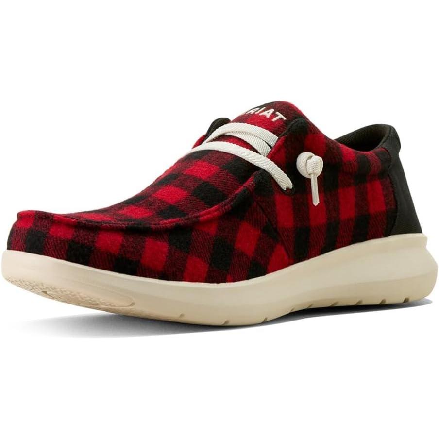 imageARIAT Unisex Youth Hilo ShoeRed Buffalo Check Flannel